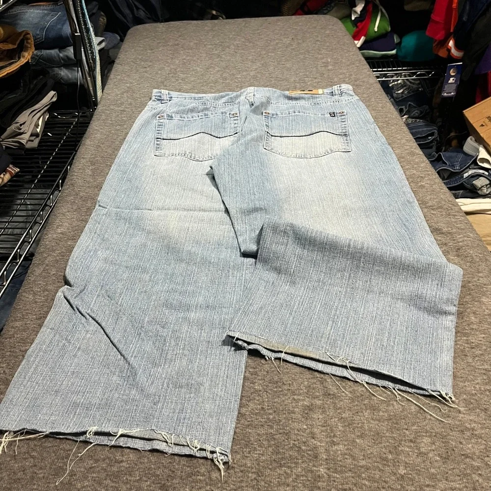 Southpole Mens 42x28 Baggy Light Wash Jeans Red Tab Y2K Custom Fit Wide Leg